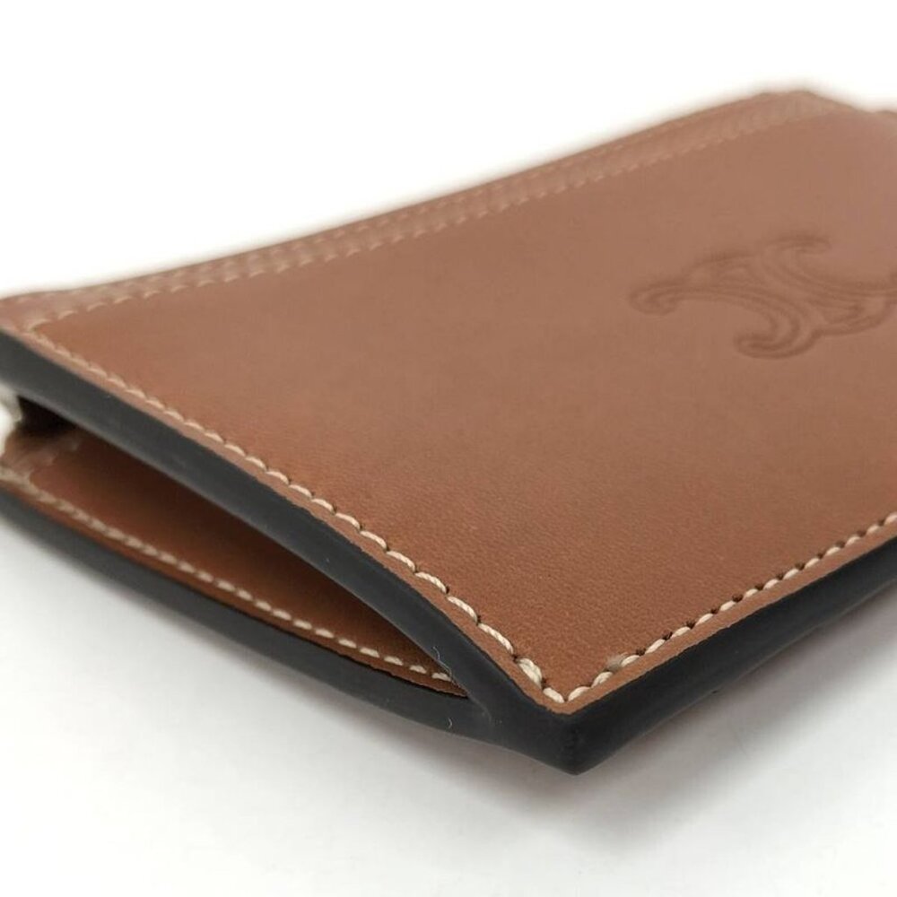 Celine Zip Card Case Leather Brown - Picture 3 of 10